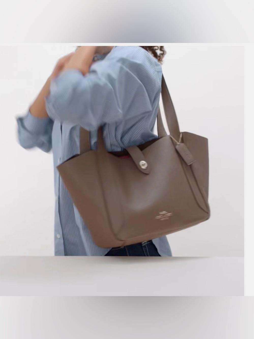 Coach Hadley Turnlock Tote Bag chalk - Picture 3 of 4